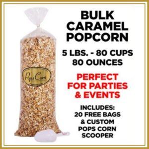 Caramel Popcorn Bulk Bag 5 lbs | Gourmet Popcorn | Pops Corn