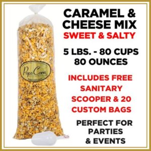 Bulk 5 lb (80 oz) Bag | Caramel & Cheese Mix | Gourmet Popcorn | Pops Corn®